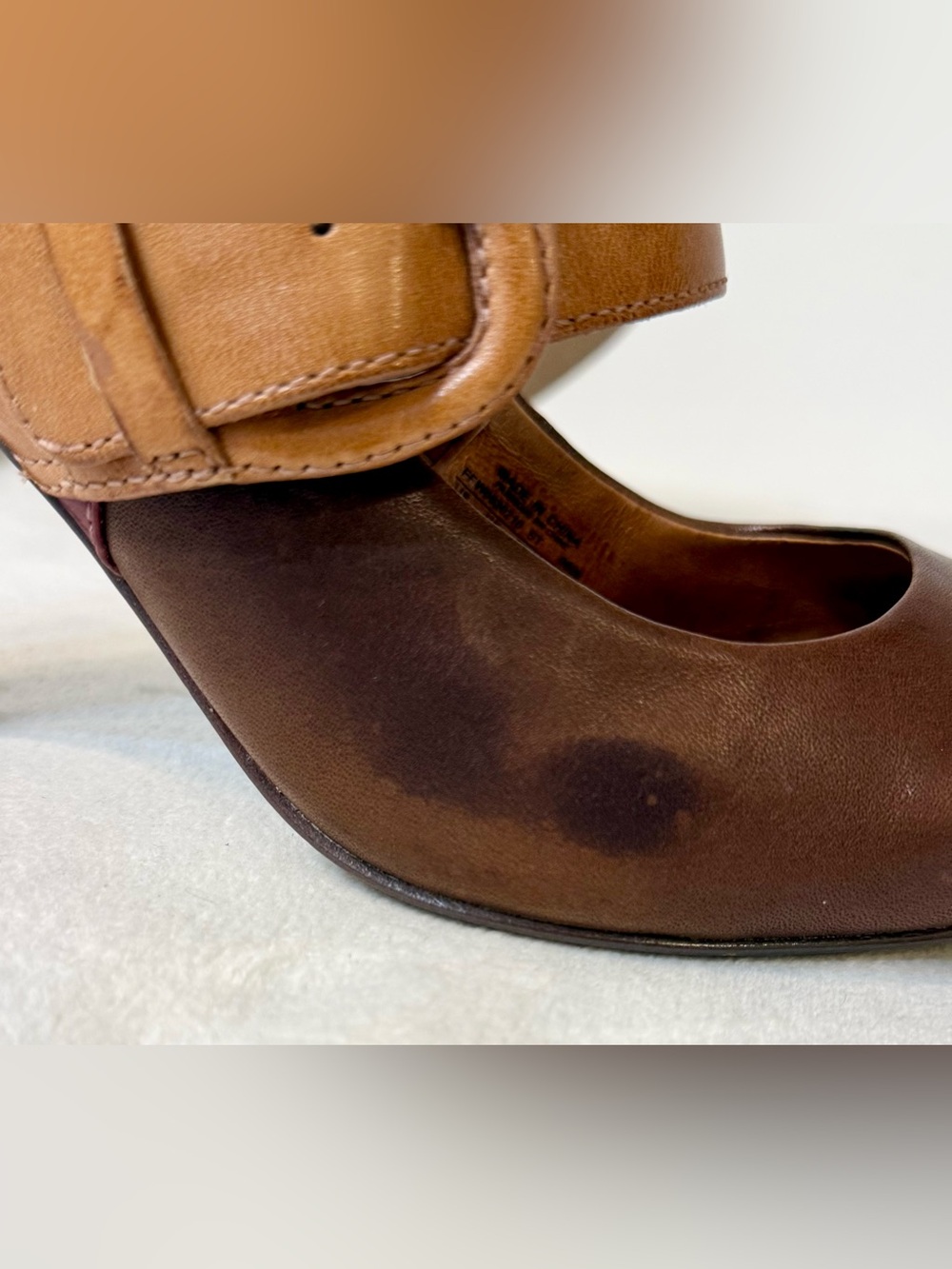 Vintage Fossil Colorblock Leather Mary Jane Heels Size 8.5 - Picture 12 of 12